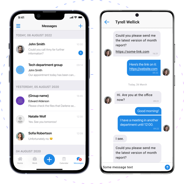 messages section banner