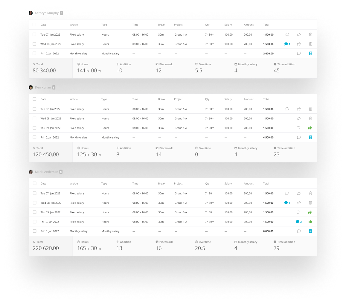 consulting hours tracking